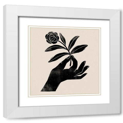 Plant Offering I White Modern Wood Framed Art Print with Double Matting by Barnes, Victoria