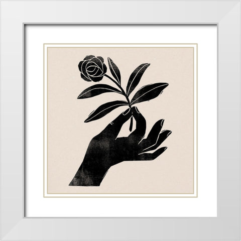 Plant Offering I White Modern Wood Framed Art Print with Double Matting by Barnes, Victoria