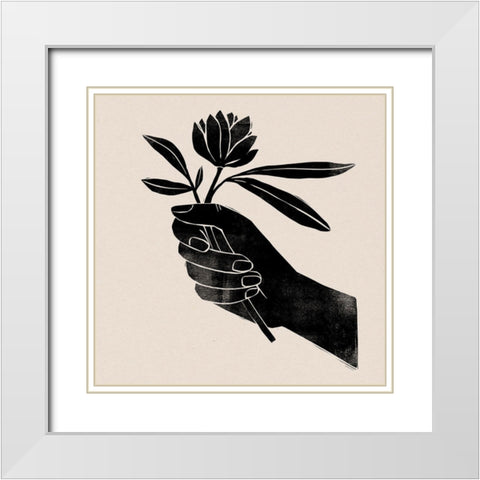 Plant Offering II White Modern Wood Framed Art Print with Double Matting by Barnes, Victoria