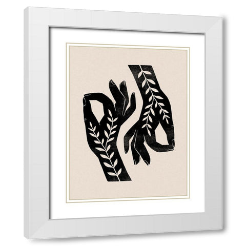 Plant Offering III White Modern Wood Framed Art Print with Double Matting by Barnes, Victoria