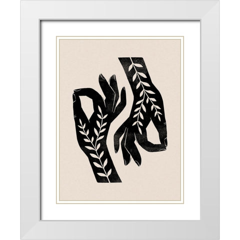 Plant Offering III White Modern Wood Framed Art Print with Double Matting by Barnes, Victoria