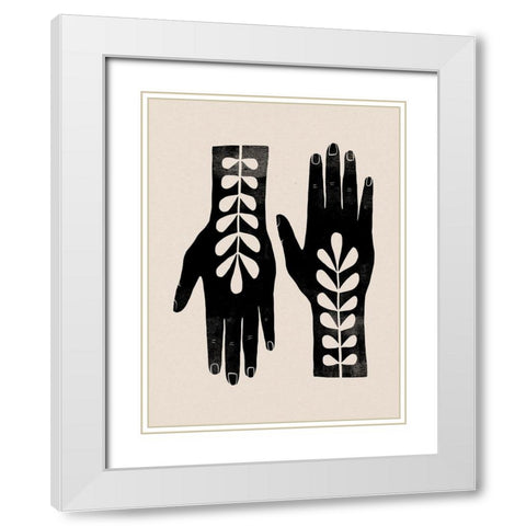 Plant Offering IV White Modern Wood Framed Art Print with Double Matting by Barnes, Victoria