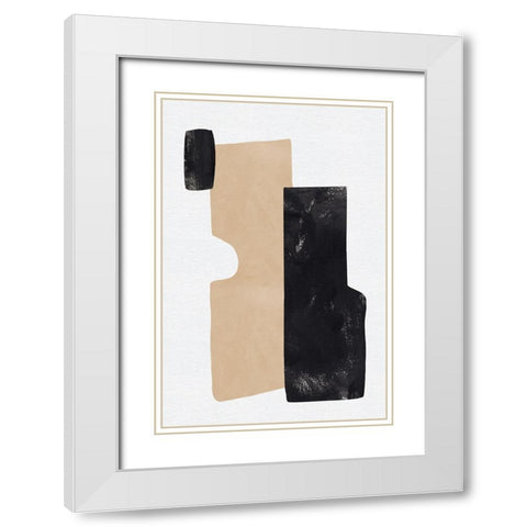 Rosetta Stones I White Modern Wood Framed Art Print with Double Matting by Green, Jacob