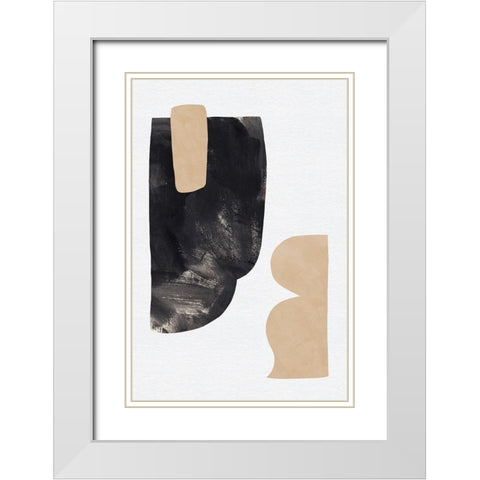 Rosetta Stones III White Modern Wood Framed Art Print with Double Matting by Green, Jacob