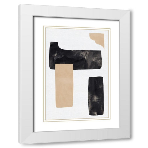 Rosetta Stones IV White Modern Wood Framed Art Print with Double Matting by Green, Jacob