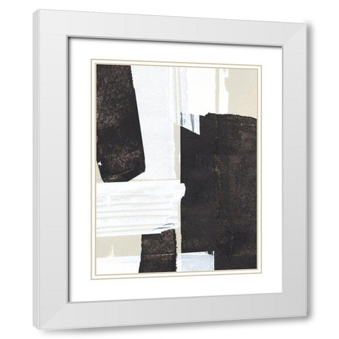 Neutral Intersect I White Modern Wood Framed Art Print with Double Matting by Warren, Annie