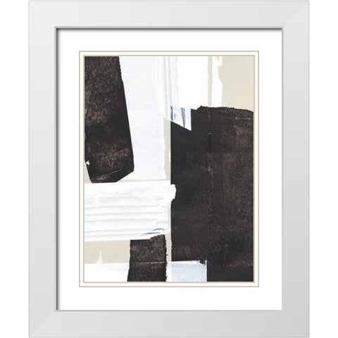 Neutral Intersect I White Modern Wood Framed Art Print with Double Matting by Warren, Annie