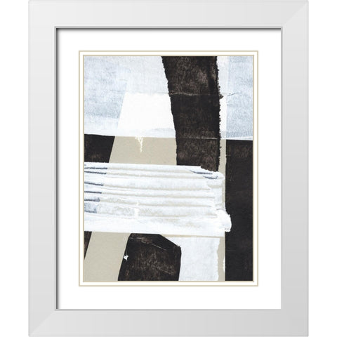 Neutral Intersect II White Modern Wood Framed Art Print with Double Matting by Warren, Annie