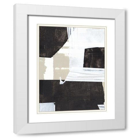 Neutral Intersect III White Modern Wood Framed Art Print with Double Matting by Warren, Annie