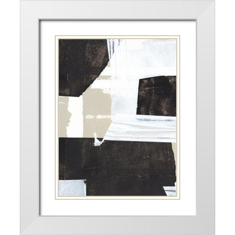 Neutral Intersect III White Modern Wood Framed Art Print with Double Matting by Warren, Annie
