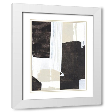 Neutral Intersect V White Modern Wood Framed Art Print with Double Matting by Warren, Annie