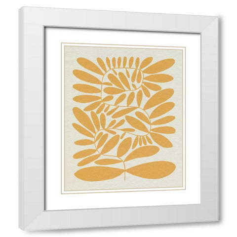 70s Sprig III White Modern Wood Framed Art Print with Double Matting by Caroline, Emma