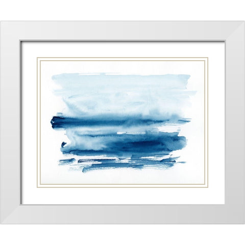 Prussian Sea III White Modern Wood Framed Art Print with Double Matting by Barnes, Victoria