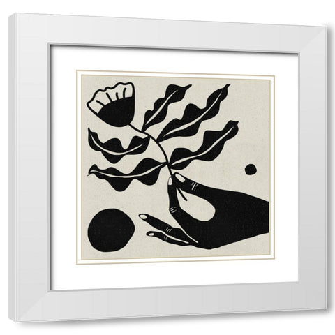 The Sun and Her Flower I White Modern Wood Framed Art Print with Double Matting by Wang, Melissa
