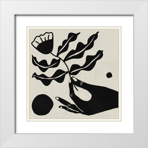 The Sun and Her Flower I White Modern Wood Framed Art Print with Double Matting by Wang, Melissa