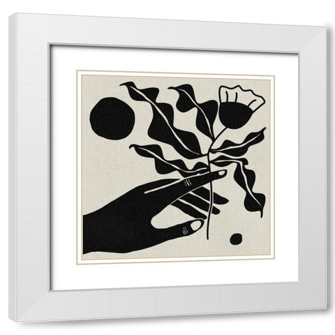 The Sun and Her Flower II White Modern Wood Framed Art Print with Double Matting by Wang, Melissa
