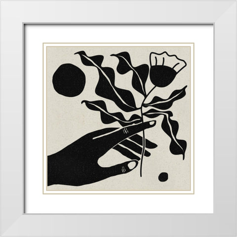 The Sun and Her Flower II White Modern Wood Framed Art Print with Double Matting by Wang, Melissa