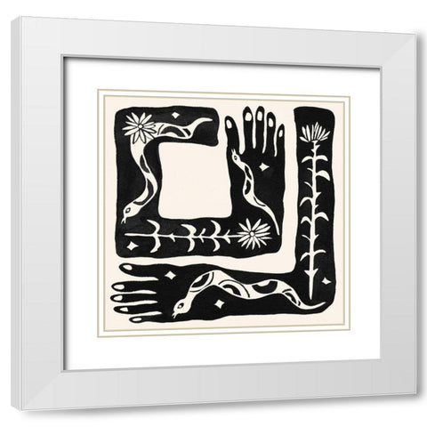 Under Skin II White Modern Wood Framed Art Print with Double Matting by Wang, Melissa