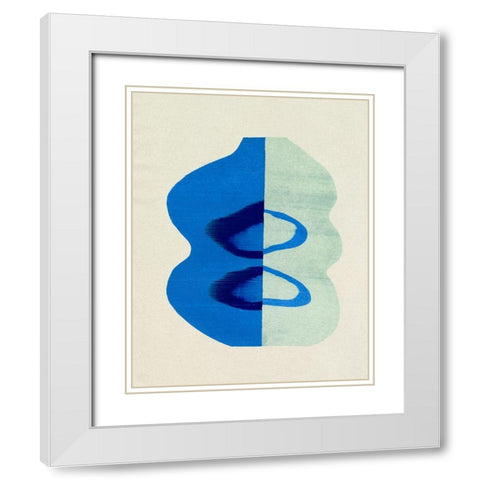Squiggle Vase II White Modern Wood Framed Art Print with Double Matting by Caroline, Emma