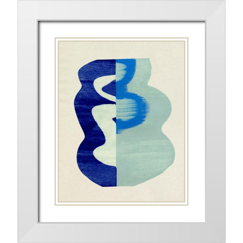 Squiggle Vase III White Modern Wood Framed Art Print with Double Matting by Caroline, Emma