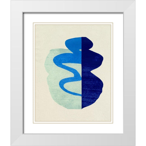 Squiggle Vase V White Modern Wood Framed Art Print with Double Matting by Caroline, Emma