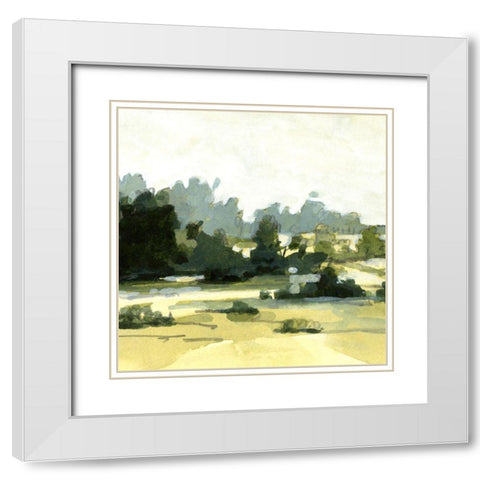 Bright Marshland I White Modern Wood Framed Art Print with Double Matting by Caroline, Emma