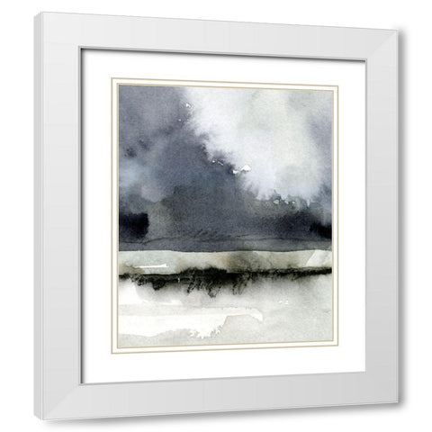 Dusk Horizon I White Modern Wood Framed Art Print with Double Matting by Caroline, Emma