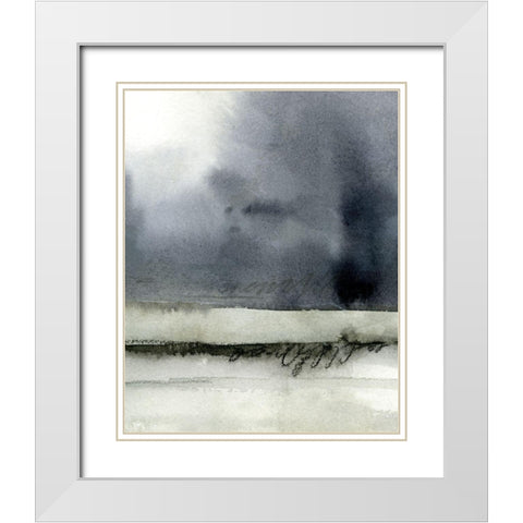 Dusk Horizon II White Modern Wood Framed Art Print with Double Matting by Caroline, Emma