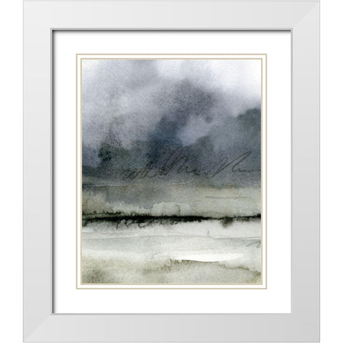 Dusk Horizon III White Modern Wood Framed Art Print with Double Matting by Caroline, Emma