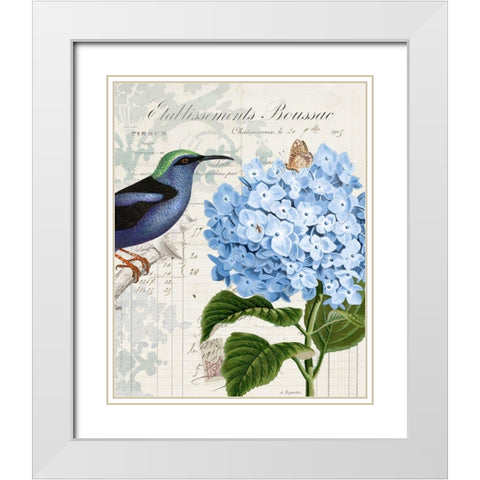 Vintage Aviary I White Modern Wood Framed Art Print with Double Matting by Smith, Karen