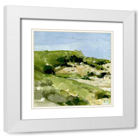 Coastal Sketch III White Modern Wood Framed Art Print with Double Matting by Caroline, Emma