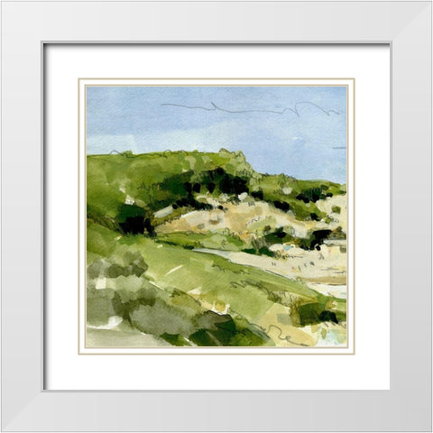 Coastal Sketch III White Modern Wood Framed Art Print with Double Matting by Caroline, Emma