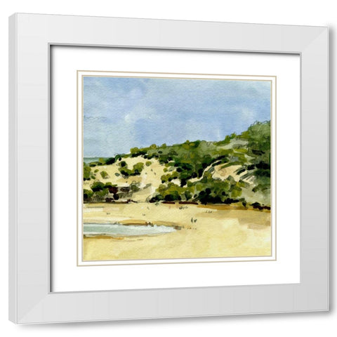 Coastal Sketch VI White Modern Wood Framed Art Print with Double Matting by Caroline, Emma