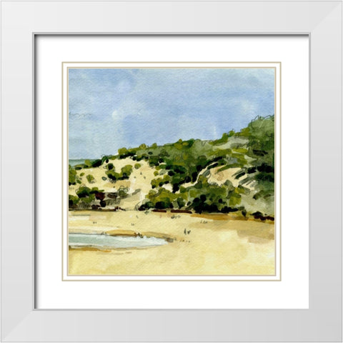 Coastal Sketch VI White Modern Wood Framed Art Print with Double Matting by Caroline, Emma