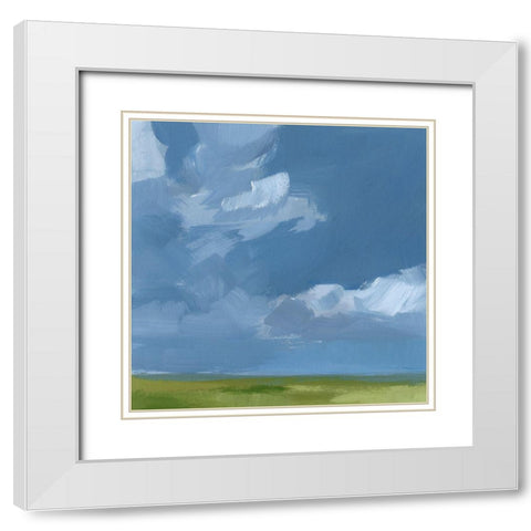 Lush Terrain III White Modern Wood Framed Art Print with Double Matting by Barnes, Victoria