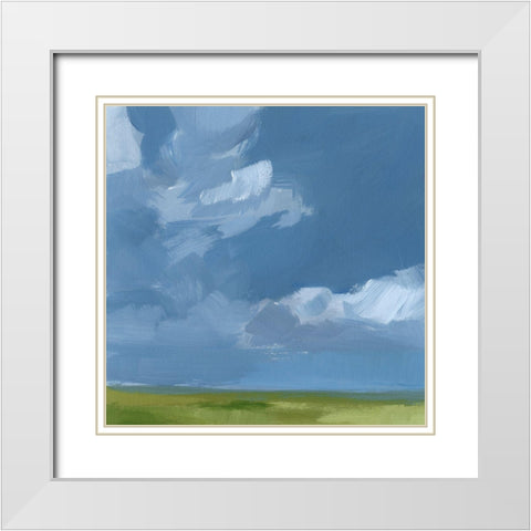 Lush Terrain III White Modern Wood Framed Art Print with Double Matting by Barnes, Victoria