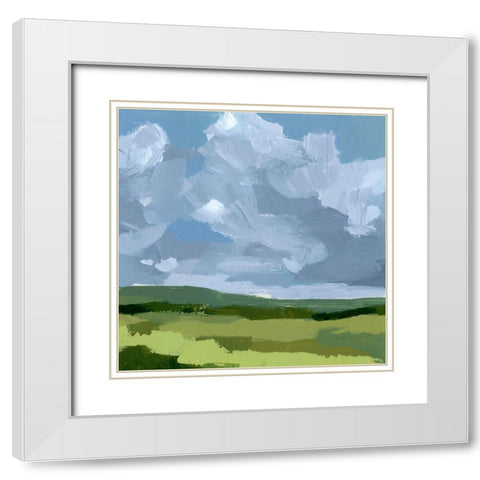 Lush Terrain VII White Modern Wood Framed Art Print with Double Matting by Barnes, Victoria