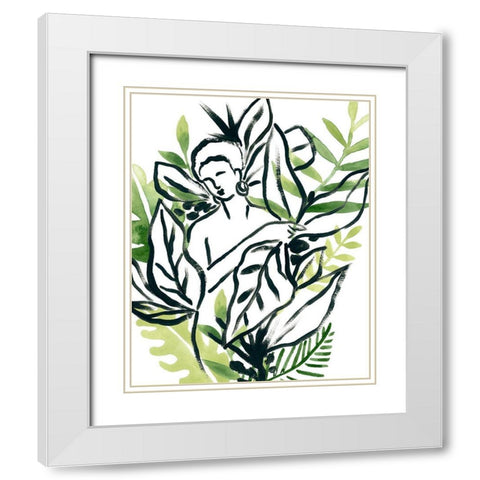 Tropical Sketchbook IV White Modern Wood Framed Art Print with Double Matting by Vess, June Erica