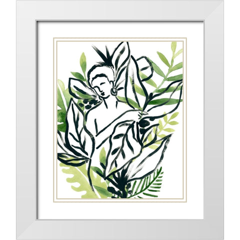 Tropical Sketchbook IV White Modern Wood Framed Art Print with Double Matting by Vess, June Erica