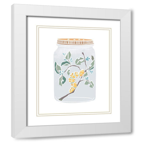 Nature Jar IV White Modern Wood Framed Art Print with Double Matting by Vess, June Erica