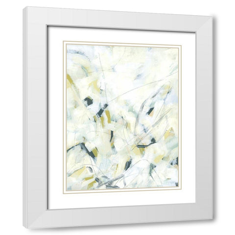 Ice Scribe I White Modern Wood Framed Art Print with Double Matting by Vess, June Erica