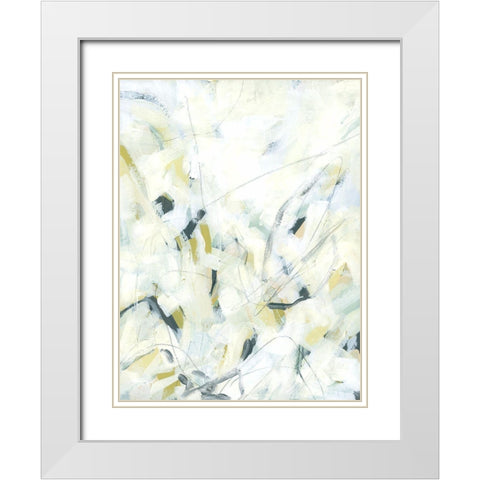 Ice Scribe I White Modern Wood Framed Art Print with Double Matting by Vess, June Erica