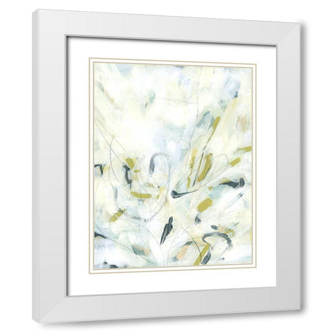 Ice Scribe II White Modern Wood Framed Art Print with Double Matting by Vess, June Erica