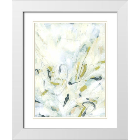 Ice Scribe II White Modern Wood Framed Art Print with Double Matting by Vess, June Erica