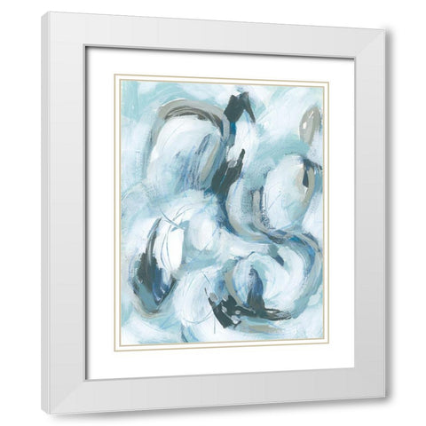Fluid Receptor II White Modern Wood Framed Art Print with Double Matting by Vess, June Erica