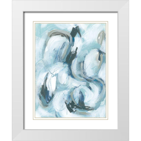 Fluid Receptor II White Modern Wood Framed Art Print with Double Matting by Vess, June Erica