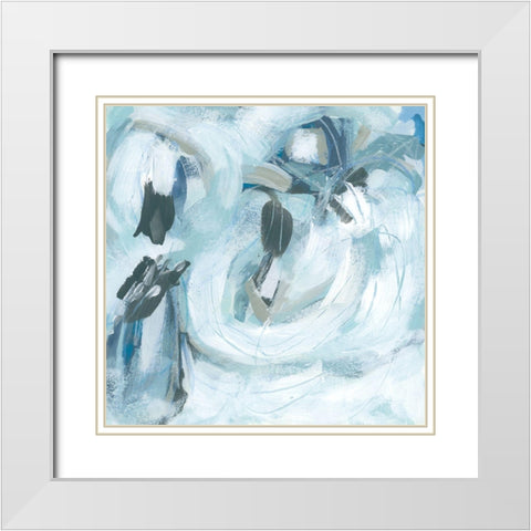 Fluid Receptor IV White Modern Wood Framed Art Print with Double Matting by Vess, June Erica
