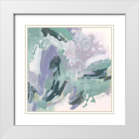 Marbled Periwinkle IV White Modern Wood Framed Art Print with Double Matting by Vess, June Erica