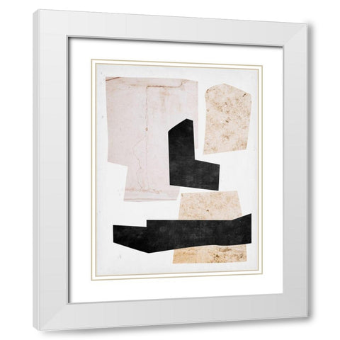 Natural Stone Collections I White Modern Wood Framed Art Print with Double Matting by Wang, Melissa