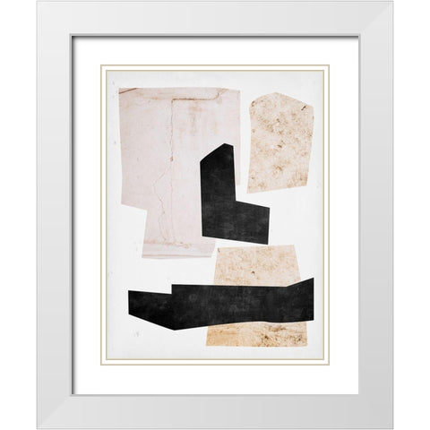 Natural Stone Collections I White Modern Wood Framed Art Print with Double Matting by Wang, Melissa